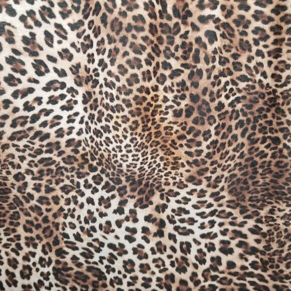 Vintage 90s AGB Byer California Stretch Leopard Print Slip Skirt Lettuce Hem M - Picture 5 of 6